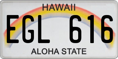 HI license plate EGL616