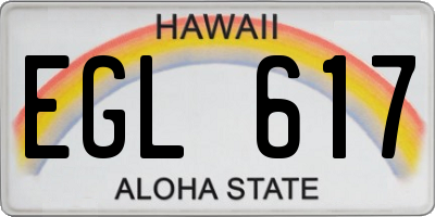 HI license plate EGL617