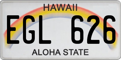 HI license plate EGL626