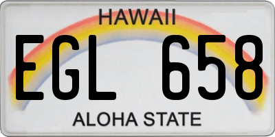 HI license plate EGL658
