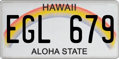 HI license plate EGL679