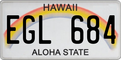 HI license plate EGL684
