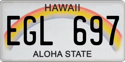 HI license plate EGL697