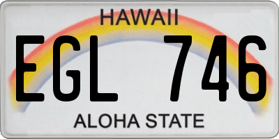 HI license plate EGL746