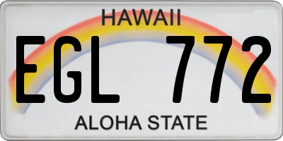 HI license plate EGL772