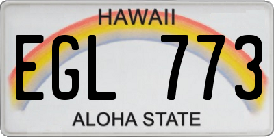 HI license plate EGL773