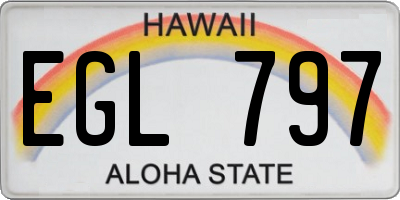 HI license plate EGL797