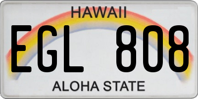 HI license plate EGL808