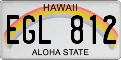 HI license plate EGL812