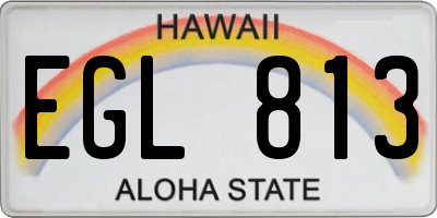 HI license plate EGL813
