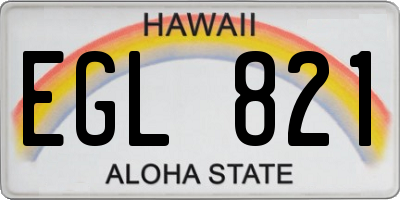HI license plate EGL821