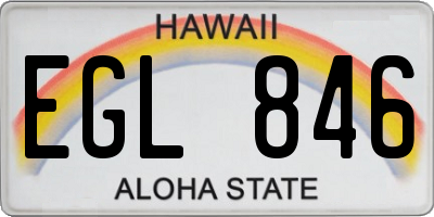 HI license plate EGL846