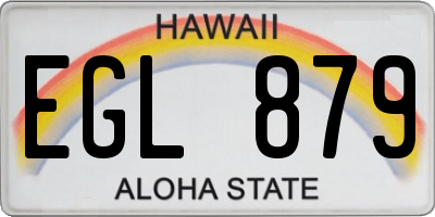 HI license plate EGL879