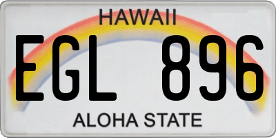 HI license plate EGL896