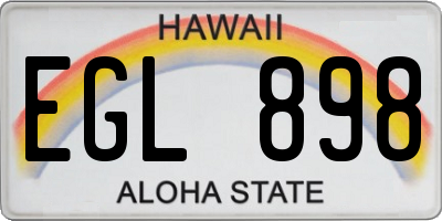 HI license plate EGL898