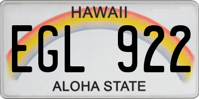 HI license plate EGL922