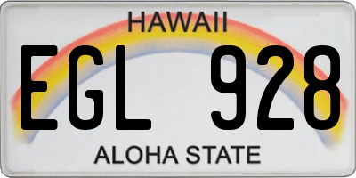 HI license plate EGL928