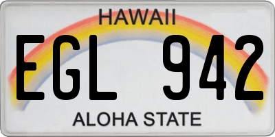 HI license plate EGL942