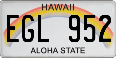 HI license plate EGL952