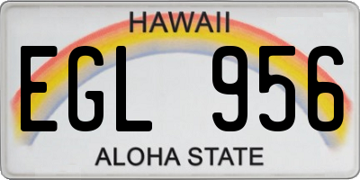 HI license plate EGL956