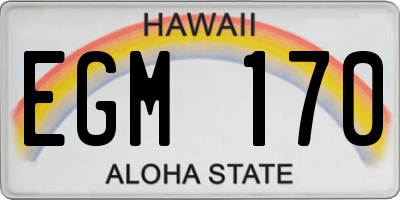 HI license plate EGM170