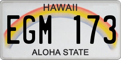 HI license plate EGM173