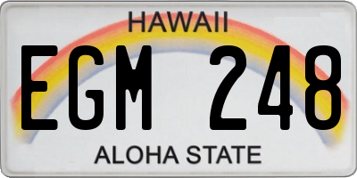 HI license plate EGM248