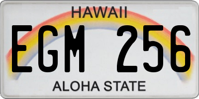 HI license plate EGM256