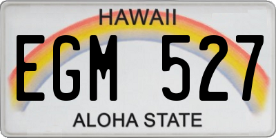 HI license plate EGM527