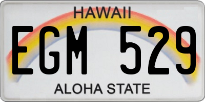 HI license plate EGM529