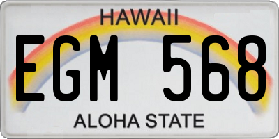 HI license plate EGM568
