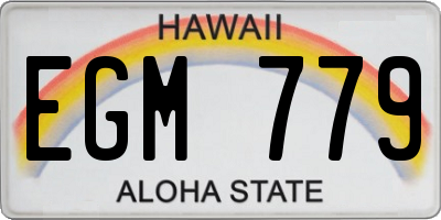 HI license plate EGM779