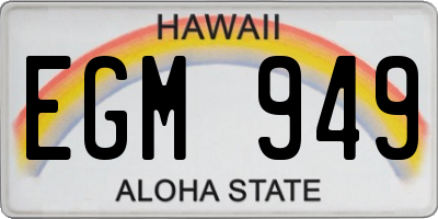 HI license plate EGM949