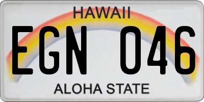 HI license plate EGN046