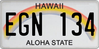 HI license plate EGN134