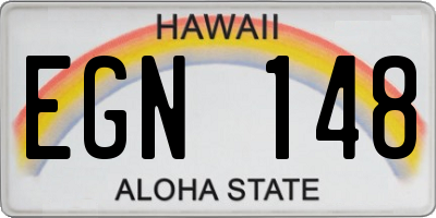 HI license plate EGN148