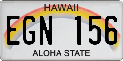 HI license plate EGN156