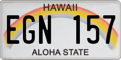 HI license plate EGN157