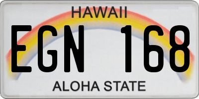 HI license plate EGN168