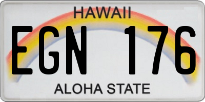 HI license plate EGN176