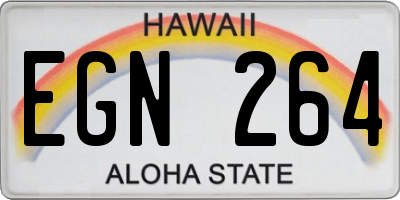 HI license plate EGN264