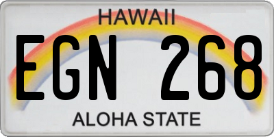 HI license plate EGN268
