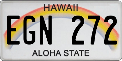 HI license plate EGN272