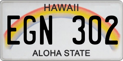 HI license plate EGN302
