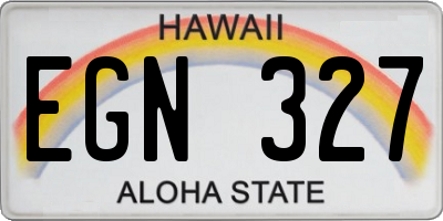 HI license plate EGN327