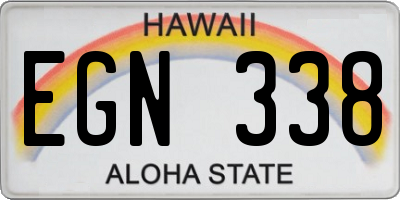 HI license plate EGN338