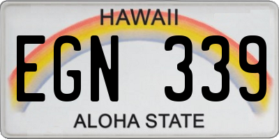 HI license plate EGN339