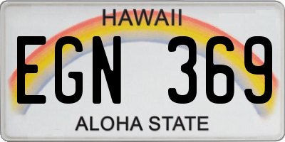 HI license plate EGN369