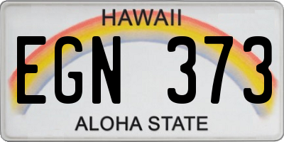 HI license plate EGN373