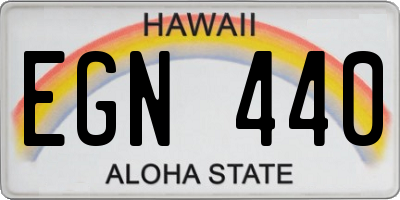 HI license plate EGN440